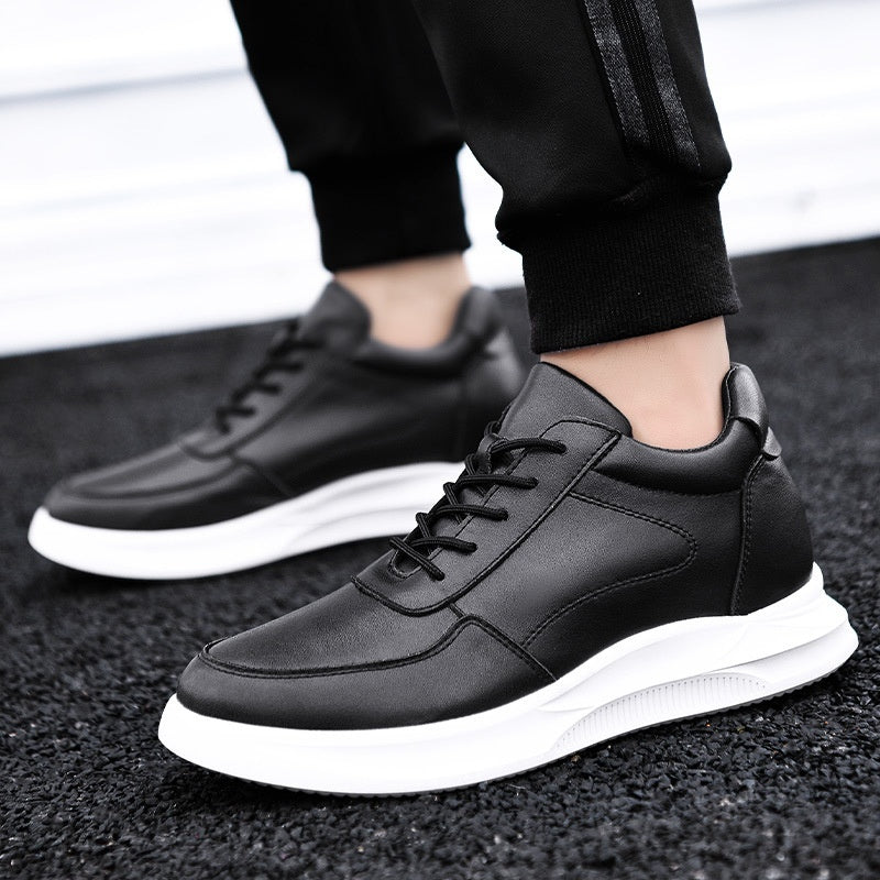 Men's Invisible Height Increasing Leather Casual Shoes Breathable Smart Style - LAKD London