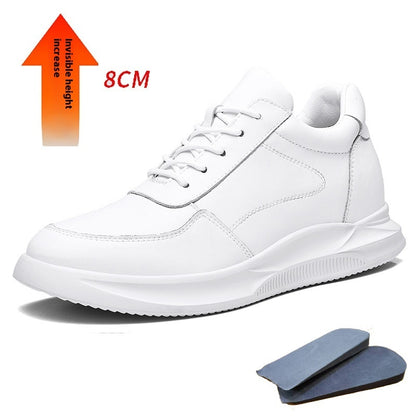 Men's Invisible Height Increasing Leather Casual Shoes Breathable Smart Style - LAKD London