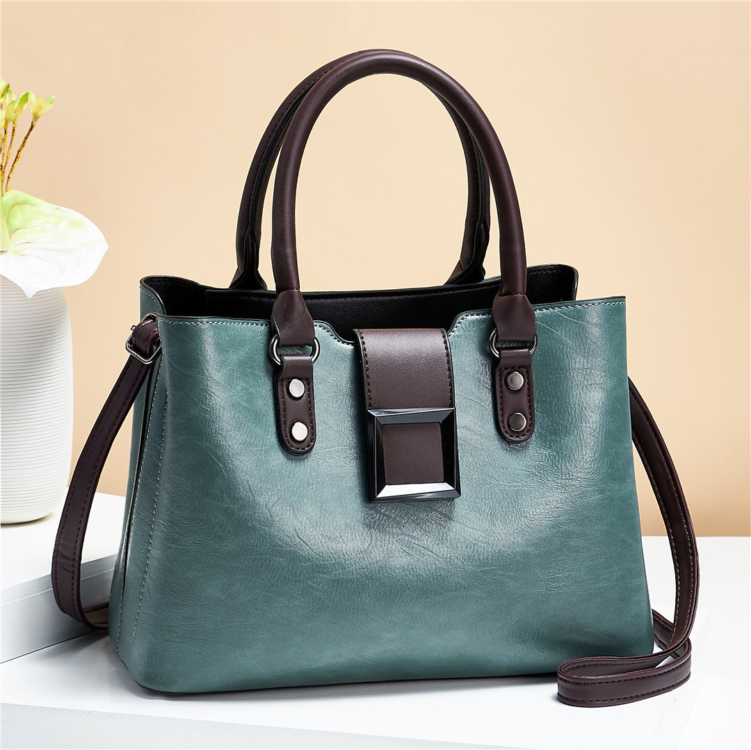 Women's Premium Big Buckle Shoulder Crossbody Office Handbag - LAKD London