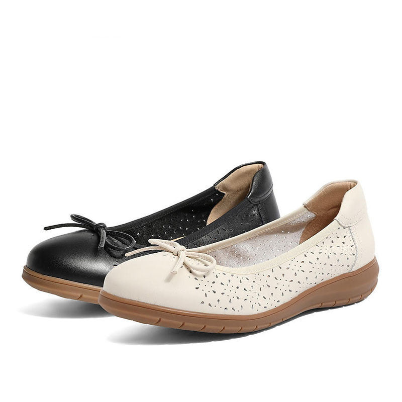 Womens Soft Bottom Breathable Pumps | Cowhide Leather Shoes - LAKD London