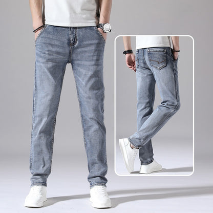 Men's Retro Straight Loose Jeans Casual Korean Style Summer Wear - LAKD London