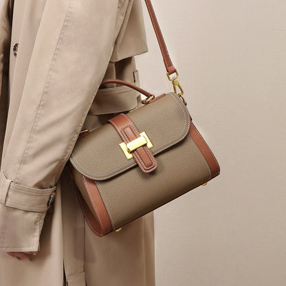 Women's Luxury Genuine Leather One Shoulder Textured Designer Handbag