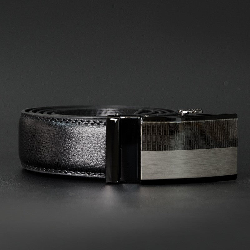 Men's Simple Business Formal Leather Belt Automatic Buckle Classic Style - LAKD London