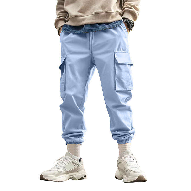 Men’s Loose Fit Cargo Joggers for Sporty Casual Street Style