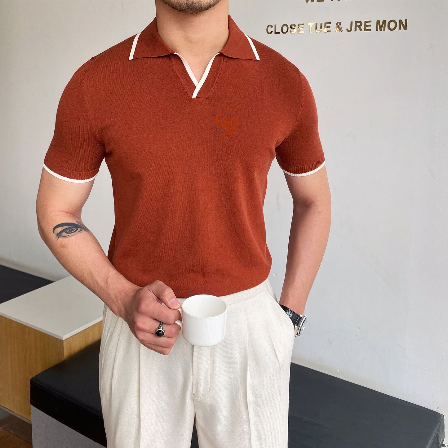 Men's Casual Cotton Polo Shirt Comfortable Summer Everyday Wear Style