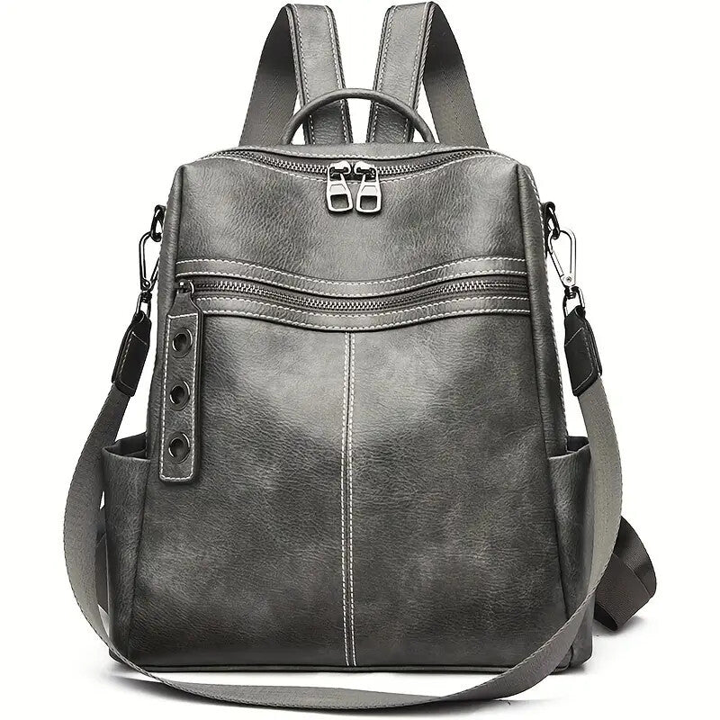 Women's Faux Leather Convertible Shoulder Handbag Versatile Everyday Purse Stylish - LAKD London