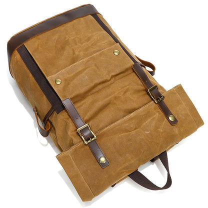 Men's Multifunctional Waterproof Leather Backpack Outdoor Travel Large Capacity - LAKD London