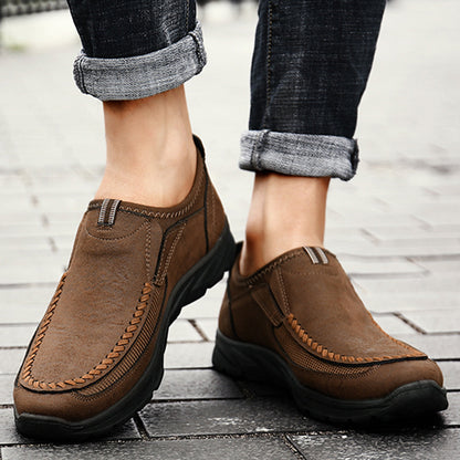 Men's Casual Loafers Comfortable Slip On Rubber Sole Shoes