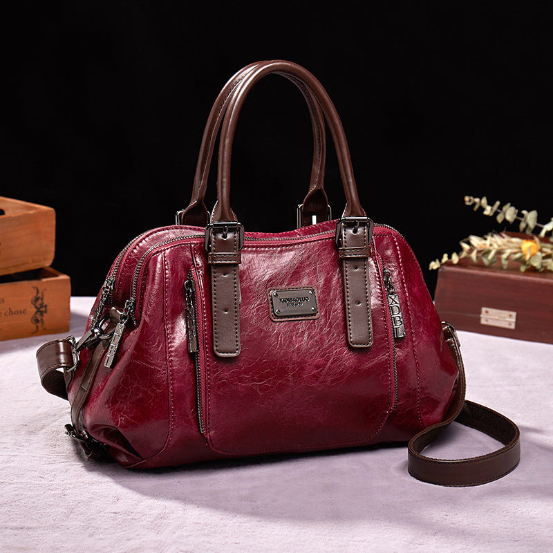 Women's Retro Boston Designer Shoulder Bag Classic Vintage Style - LAKD London