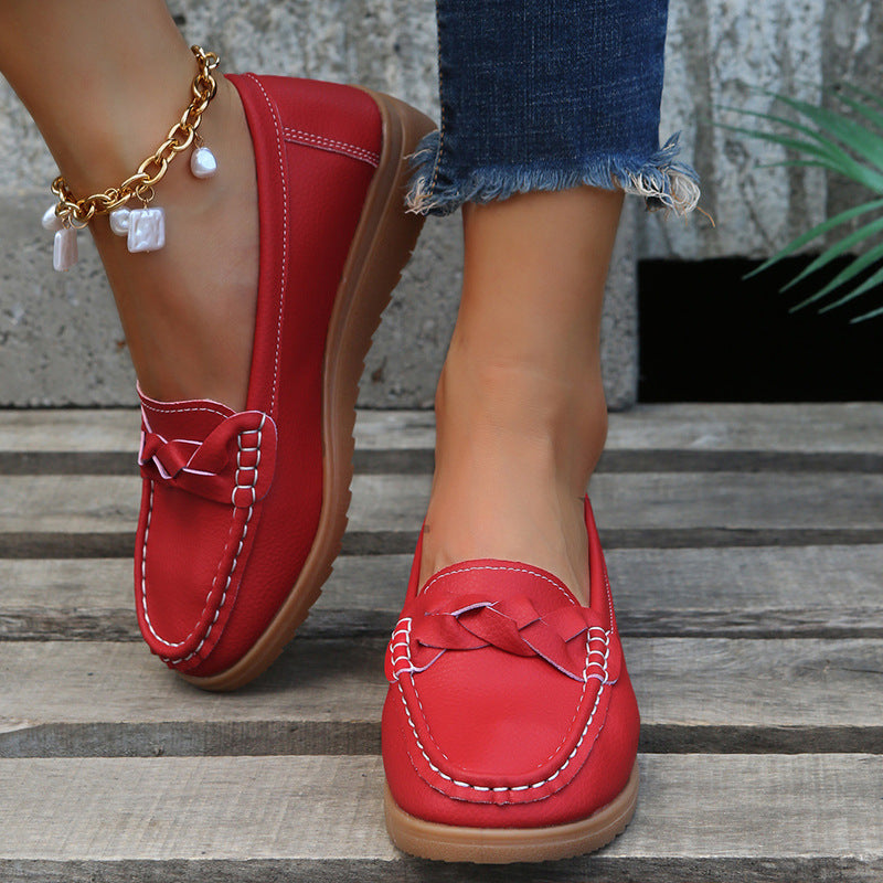 Women's Casual Weave Design Soft Flat Spring Summer Shoes