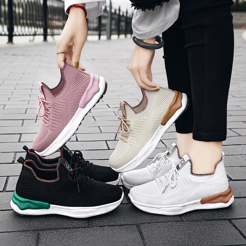 Women's Breathable Mesh Lace Up Casual Running Shoes