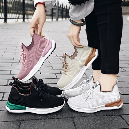Women's Breathable Mesh Lace Up Casual Running Shoes