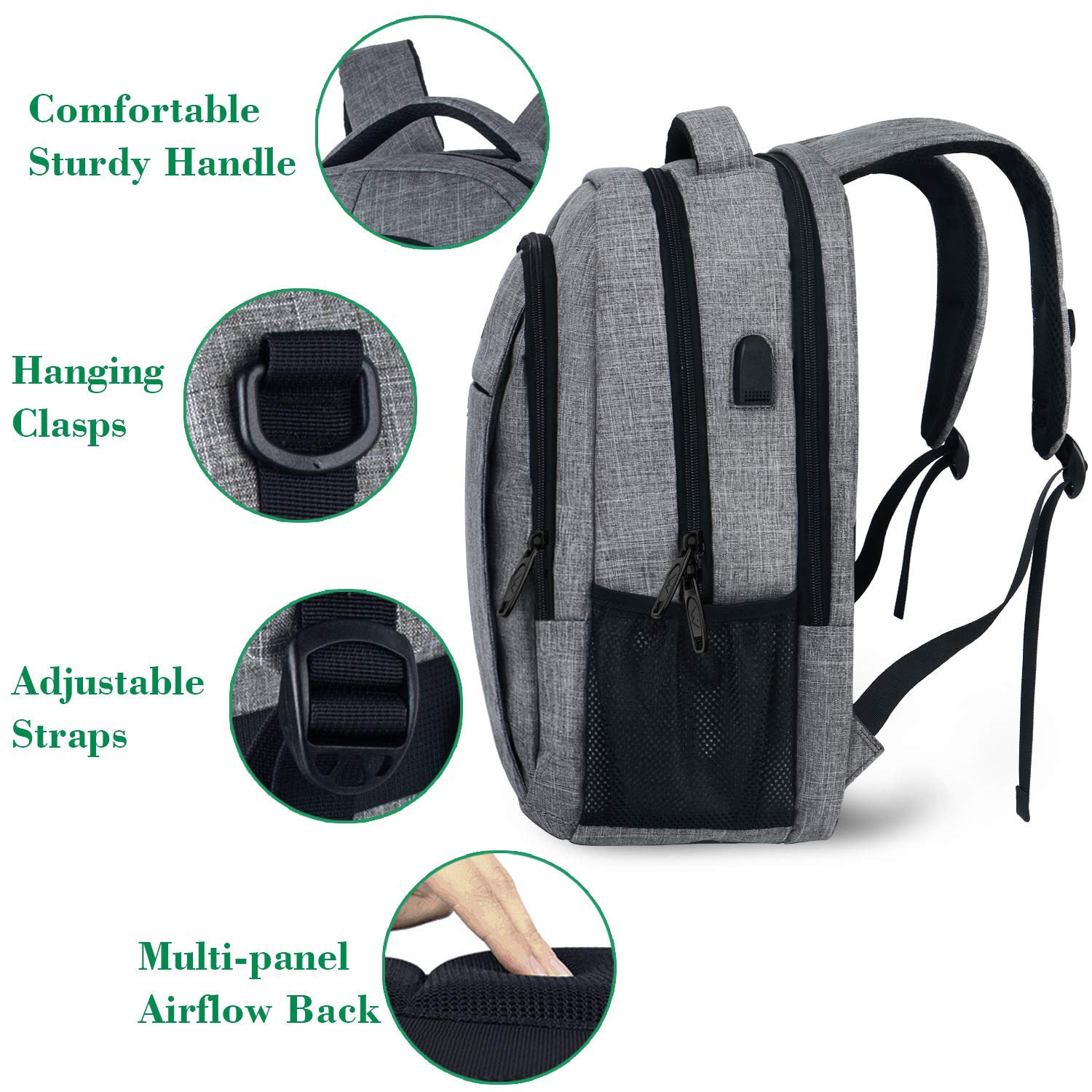 Mens Large Capacity Multifunctional Travel Backpack by Lakd London - LAKD London