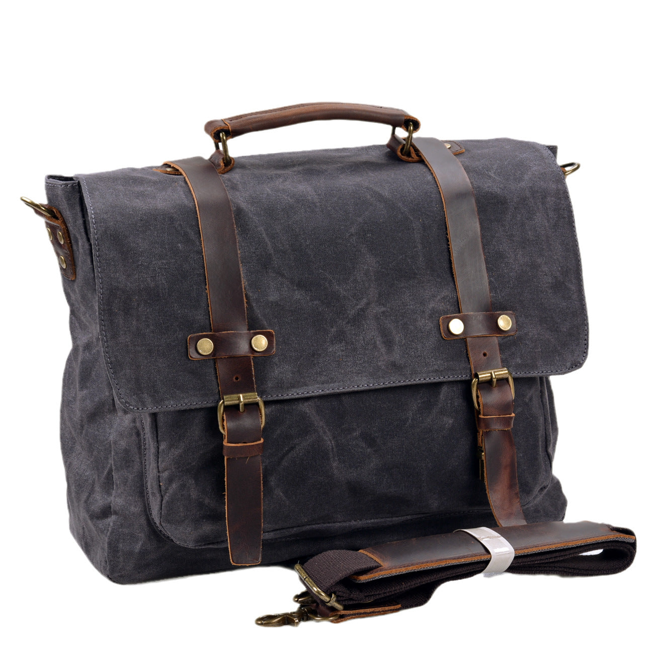 Men's Business Travel Crossbody Bag Canvas Document Shoulder Carry - LAKD London