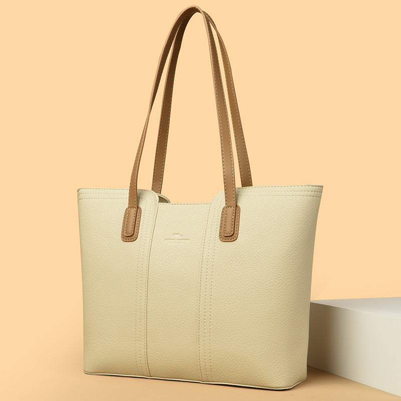 Women's One Shoulder Leather Handbag Elegant Business Casual Carry - LAKD London