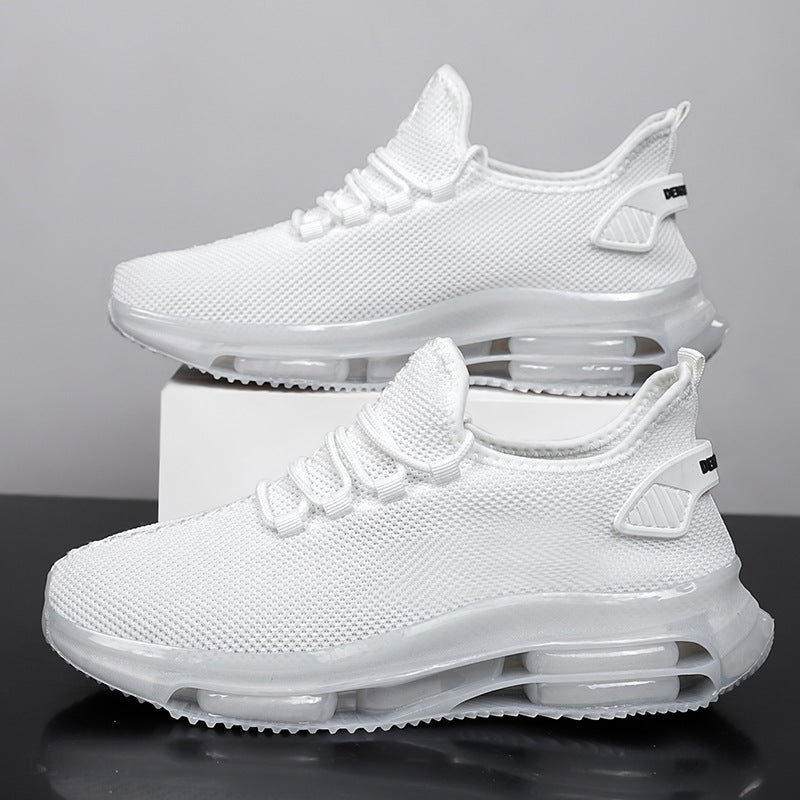 Men's Woven Mesh Height Increasing Sports Casual Sneakers - LAKD London