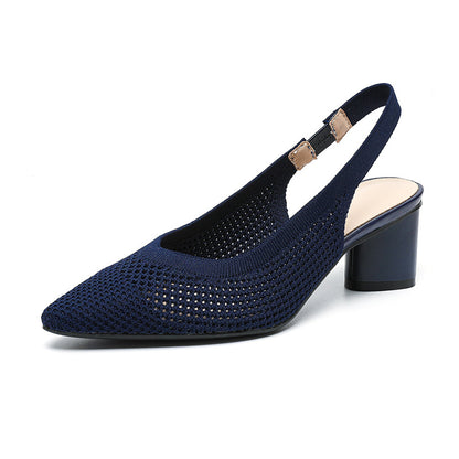 Women's Summer Hollow Knit Lightweight & Comfortable Elastic Sandals