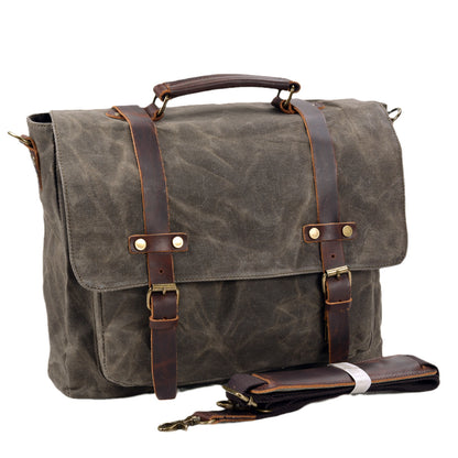 Men's Business Travel Crossbody Bag Canvas Document Shoulder Carry - LAKD London