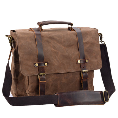 Men's Business Travel Crossbody Bag Canvas Document Shoulder Carry - LAKD London