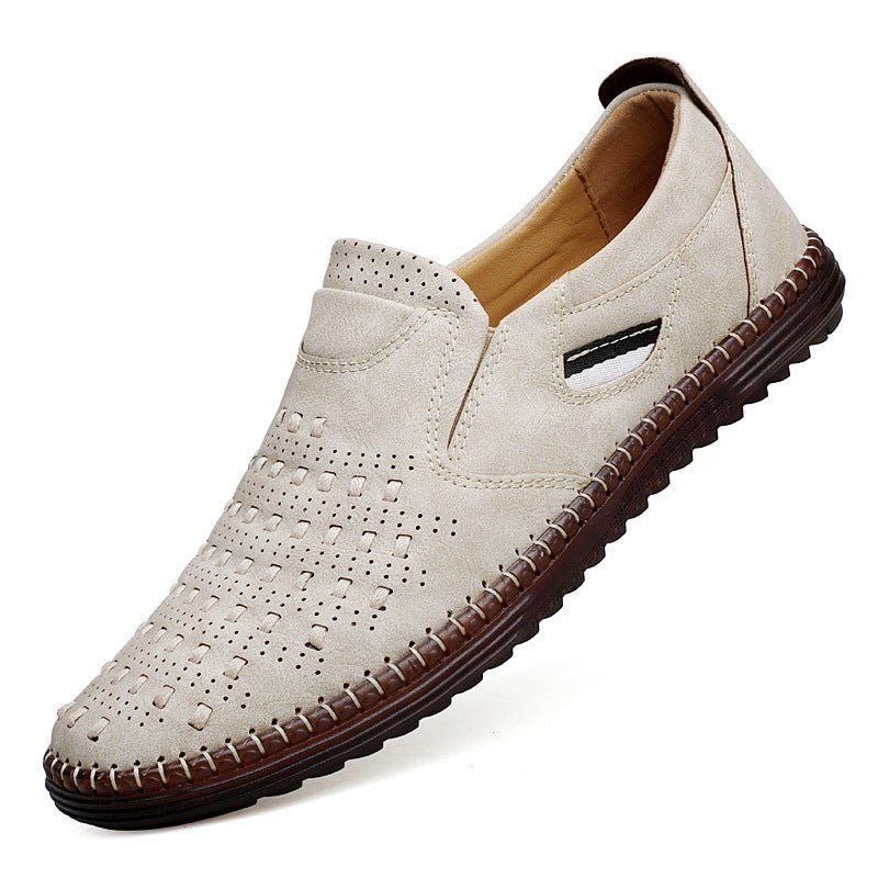 Men's Outdoor Handmade Leather Slip On Outdoor Leisure Shoes - LAKD London