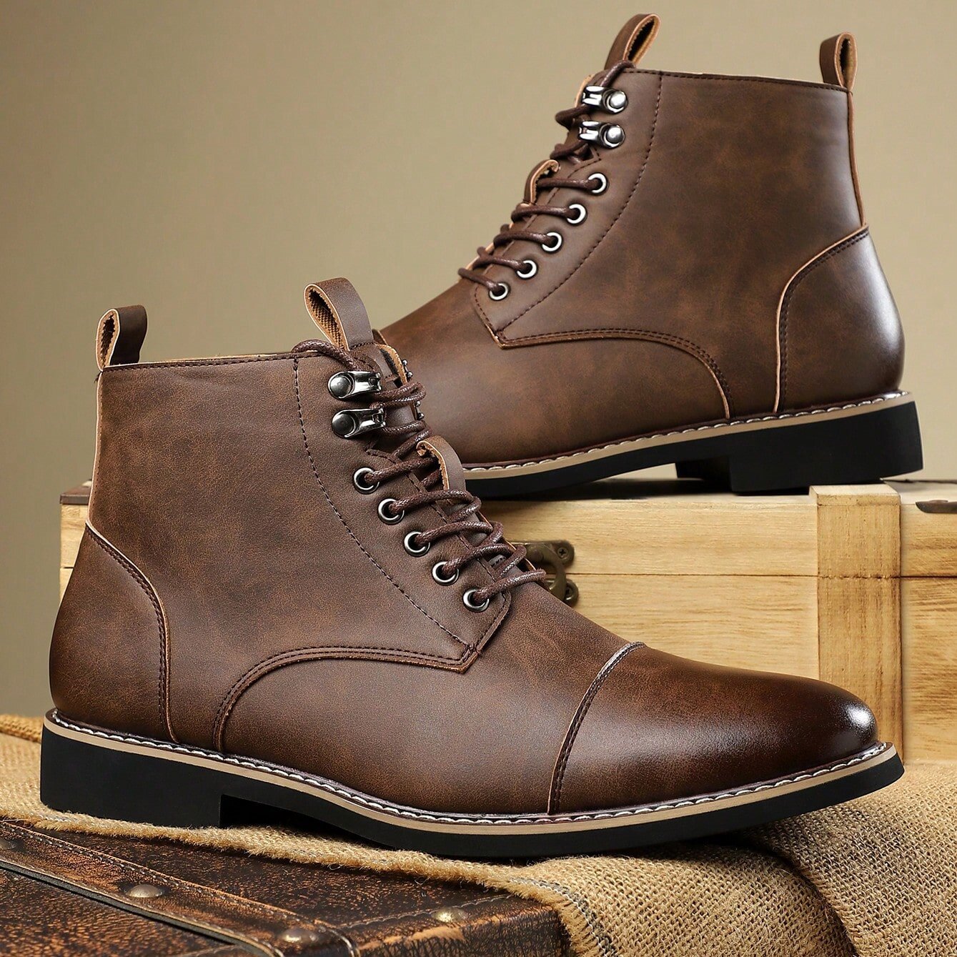 Men's Luxury Martin Boots Casual Lace Up Leather Shoes - LAKD London