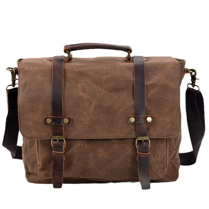 Men's Business Travel Crossbody Bag Canvas Document Shoulder Carry - LAKD London