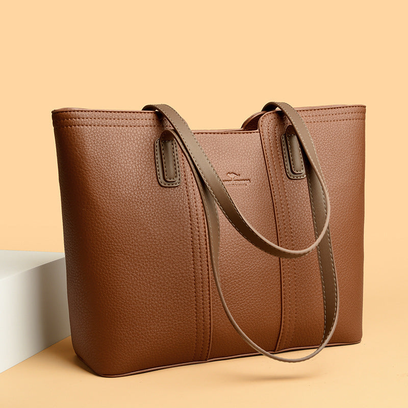 Women's One Shoulder Leather Handbag Elegant Business Casual Carry - LAKD London