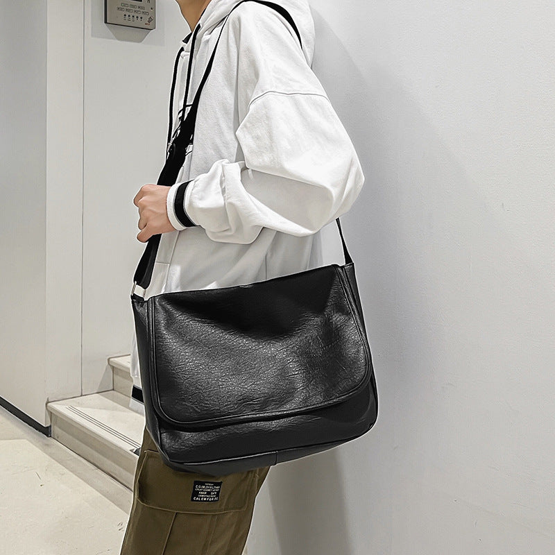 Men's British Style Simple Vintage PU Leather Messenger Bag - LAKD London