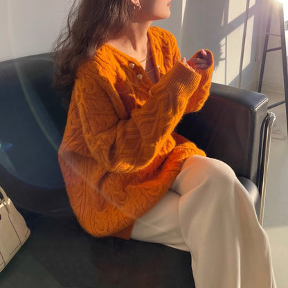 Women's Elegant Loose Knitted Pullover Top Soft Commuter Style Everyday - LAKD London