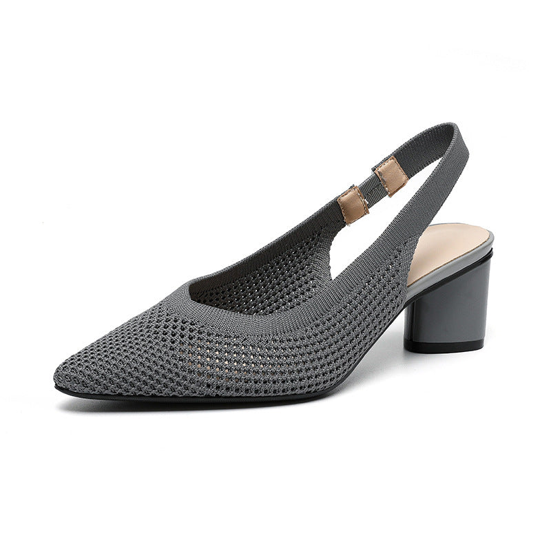 Women's Summer Hollow Knit Lightweight & Comfortable Elastic Sandals