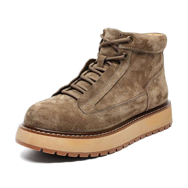 Men's Genuine Leather Platform Casual Retro Ankle Boots - LAKD London