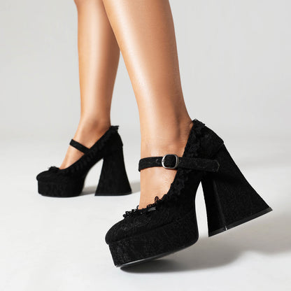 Women's Luxury Buckle Platform High Heel Evening Shoes - LAKD London