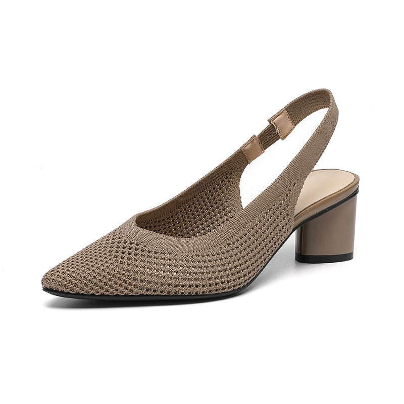 Women's Summer Hollow Knit Lightweight & Comfortable Elastic Sandals