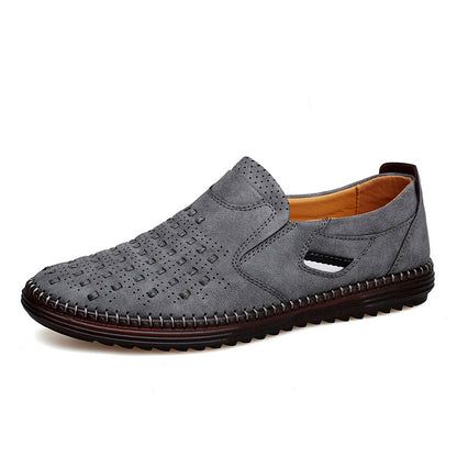 Men's Outdoor Handmade Leather Slip On Outdoor Leisure Shoes - LAKD London