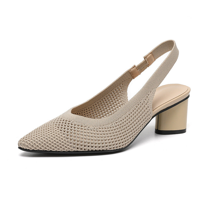 Women's Summer Hollow Knit Lightweight & Comfortable Elastic Sandals