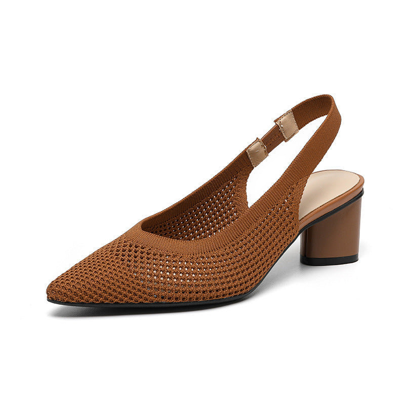 Women's Summer Hollow Knit Lightweight & Comfortable Elastic Sandals