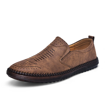 Men's Outdoor Suede Leather Casual Flat Slip On Shoes - LAKD London