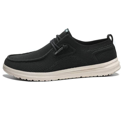 Men's Casual Canvas Mesh Sneakers Lightweight Flat Trainers - LAKD London