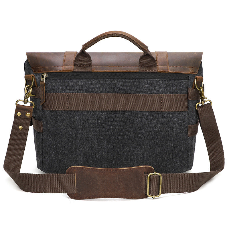 Men's Casual Canvas Messenger Shoulder Bag Waterproof Street Style - LAKD London