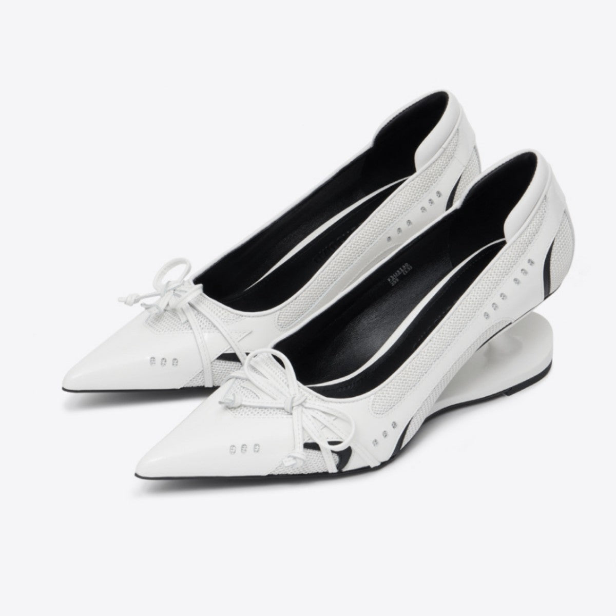 Women's Premium Retro Racing Evening Heels Pointed Bow Detail - LAKD London
