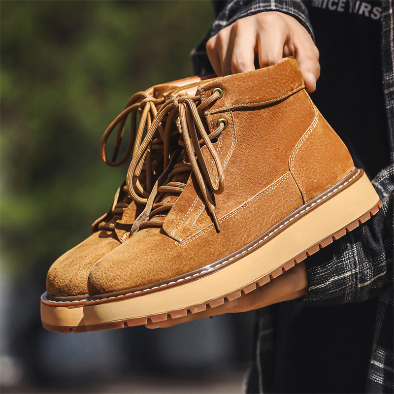 Men's Genuine Leather Platform Casual Retro Ankle Boots - LAKD London