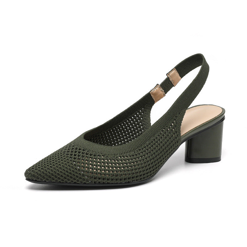 Women's Summer Hollow Knit Lightweight & Comfortable Elastic Sandals