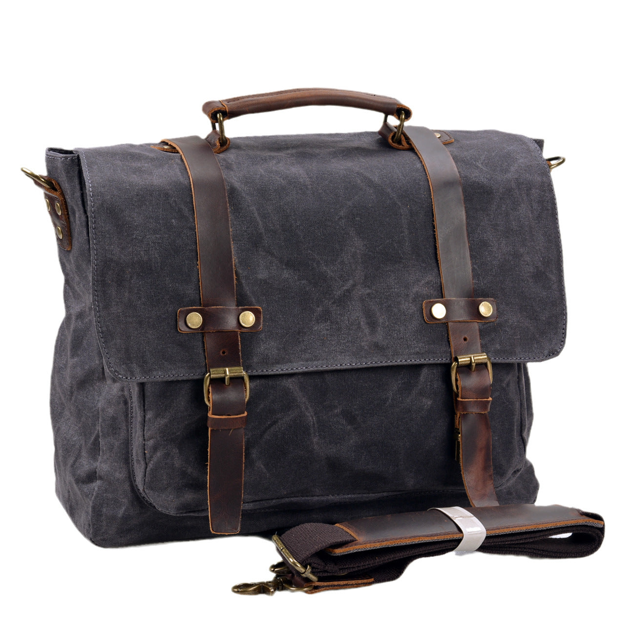 Men's Business Travel Crossbody Bag Canvas Document Shoulder Carry - LAKD London