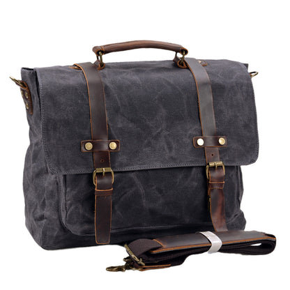 Men's Business Travel Crossbody Bag Canvas Document Shoulder Carry - LAKD London