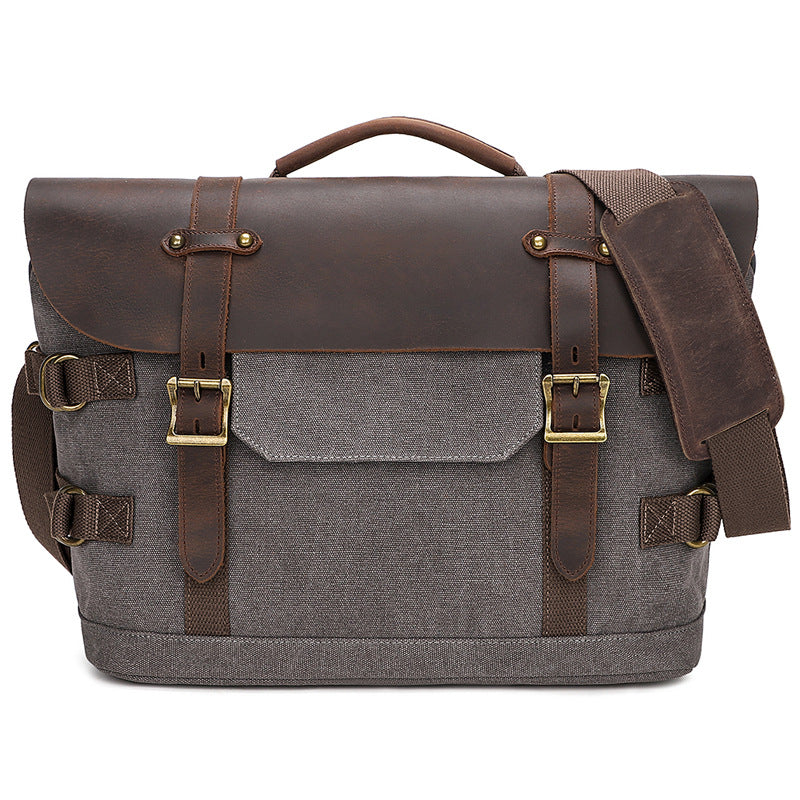 Men's Casual Canvas Messenger Shoulder Bag Waterproof Street Style - LAKD London