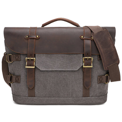 Men's Casual Canvas Messenger Shoulder Bag Waterproof Street Style - LAKD London