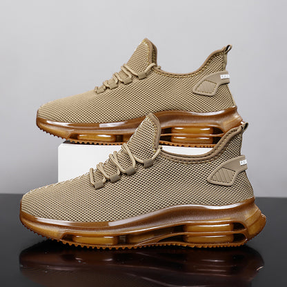 Men's Woven Mesh Height Increasing Sports Casual Sneakers - LAKD London