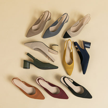 Women's Summer Hollow Knit Lightweight & Comfortable Elastic Sandals