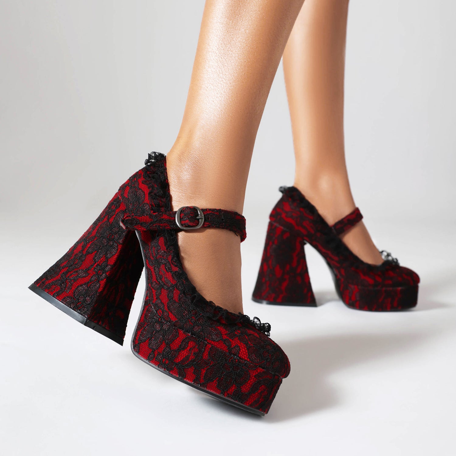 Women's Luxury Buckle Platform High Heel Evening Shoes - LAKD London
