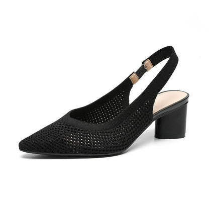 Women's Summer Hollow Knit Lightweight & Comfortable Elastic Sandals